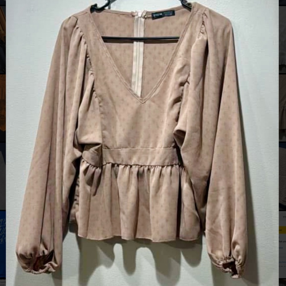 Elegant Beige Women's Top